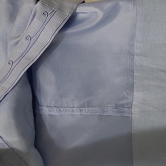 Jessica Howard Periwinkle Linen blend Dress with embroidery & beadwork size 24W - Picture 9 of 13